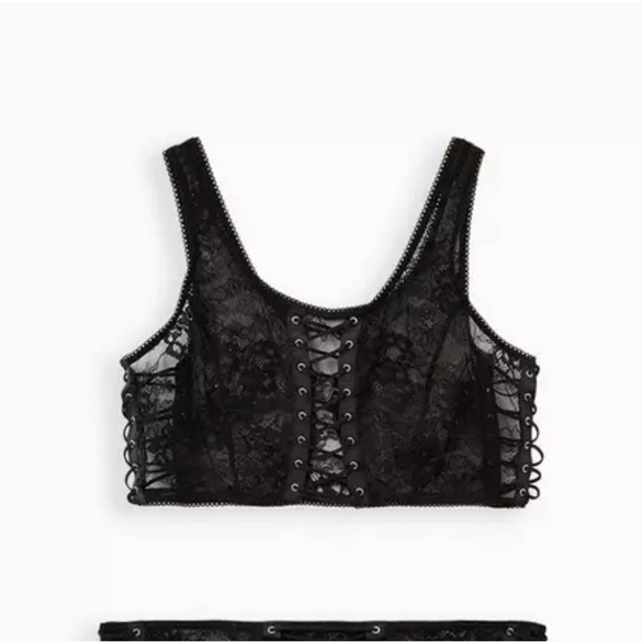 Torrid Laced Up Lace Scoop Neck Bralette - Picture 4 of 6